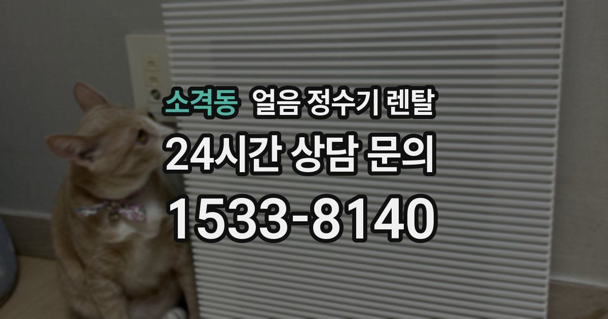 소격동 얼음 정수기 렌탈