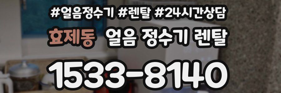 효제동 얼음 정수기 렌탈