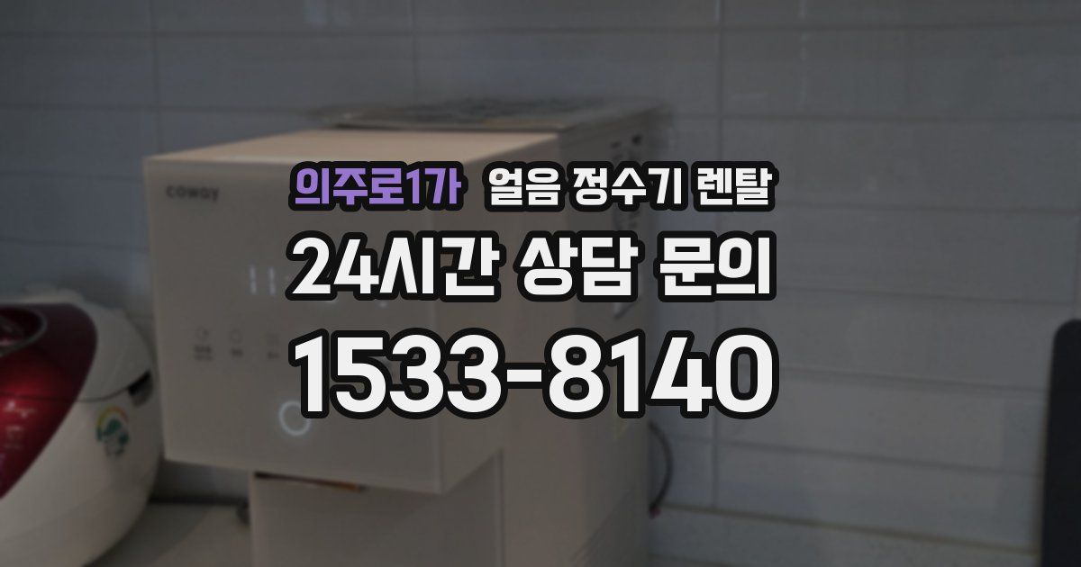 의주로1가 얼음 정수기 렌탈