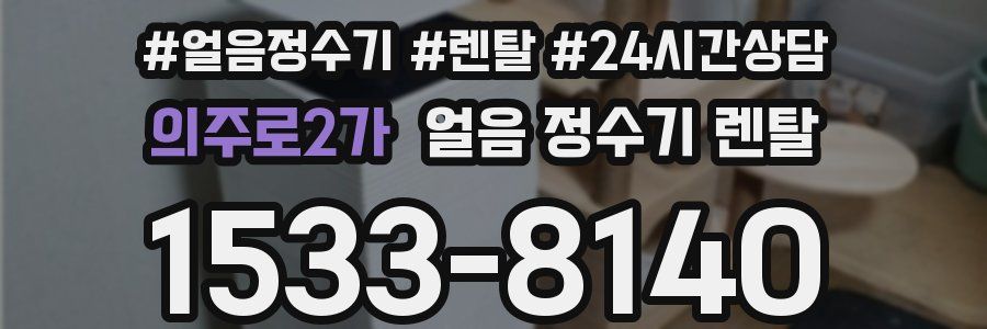 의주로2가 얼음 정수기 렌탈