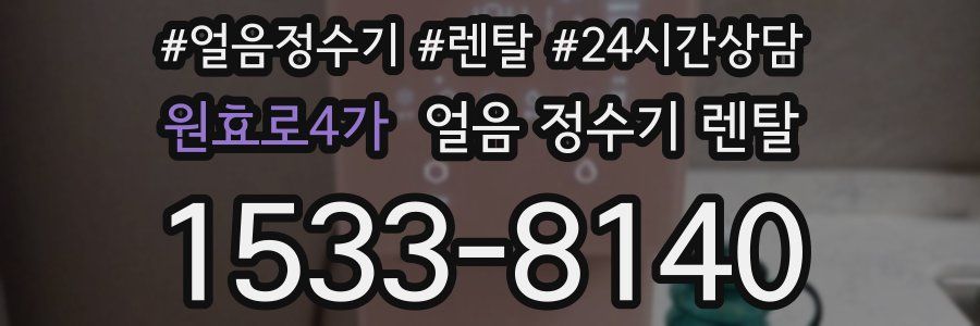 원효로4가 얼음 정수기 렌탈