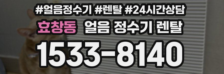 효창동 얼음 정수기 렌탈