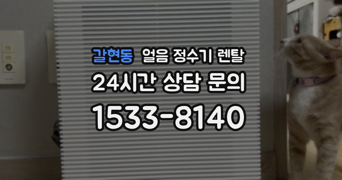 갈현동 얼음 정수기 렌탈