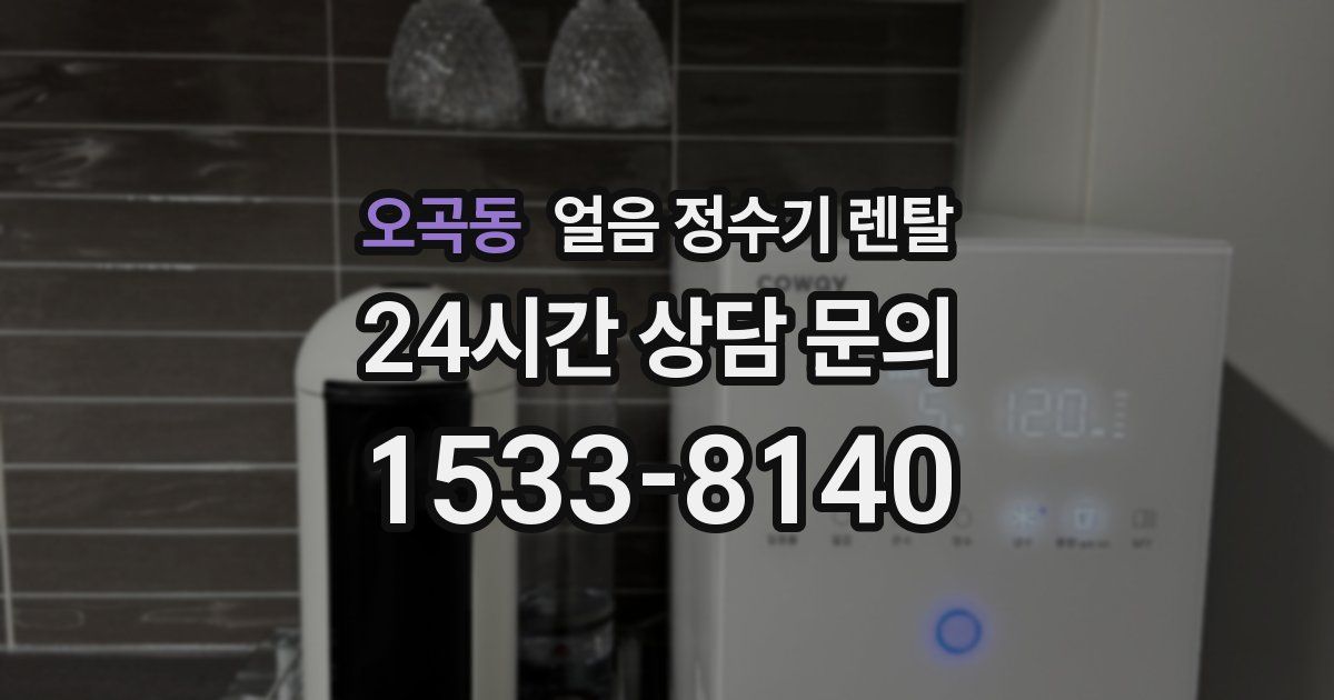 오곡동 얼음 정수기 렌탈