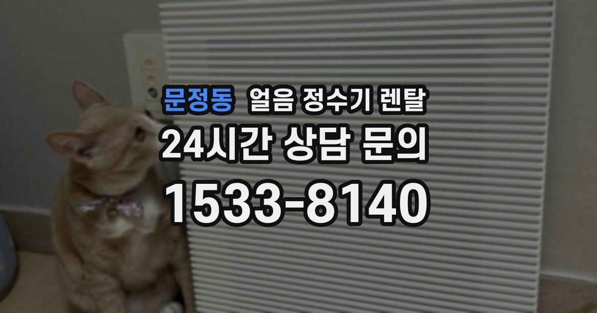 문정동 얼음 정수기 렌탈