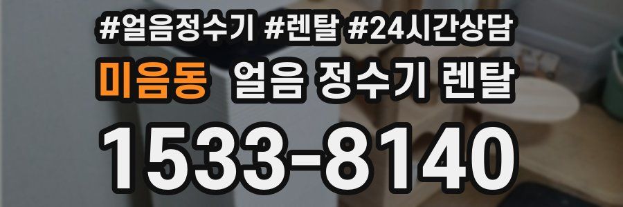 미음동 얼음 정수기 렌탈