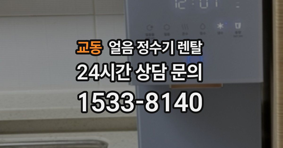 교동 얼음 정수기 렌탈