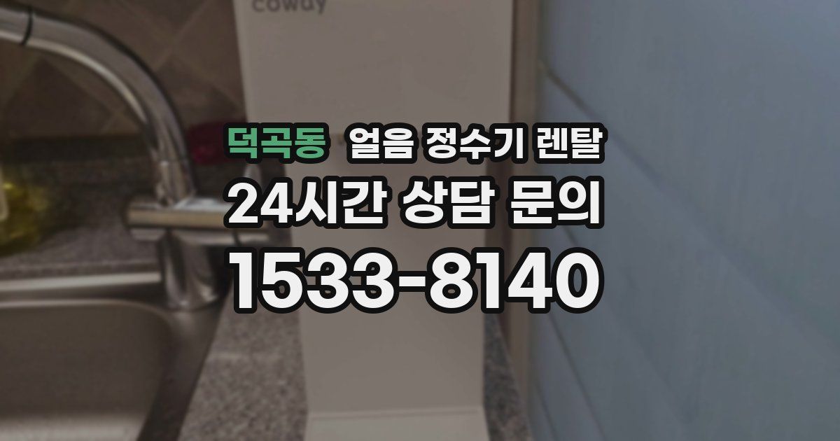 덕곡동 얼음 정수기 렌탈