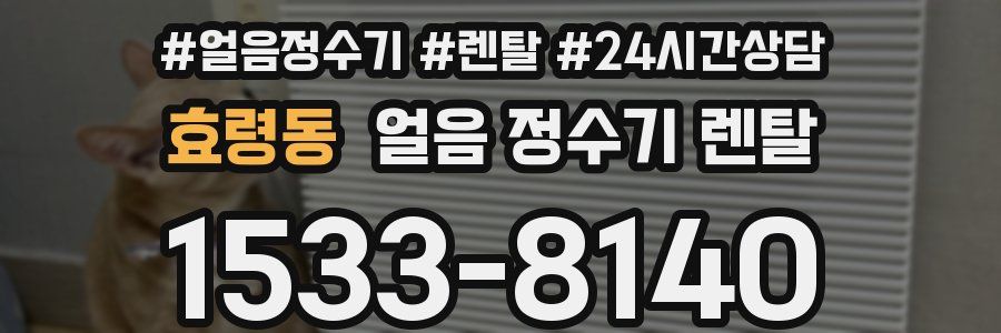 효령동 얼음 정수기 렌탈