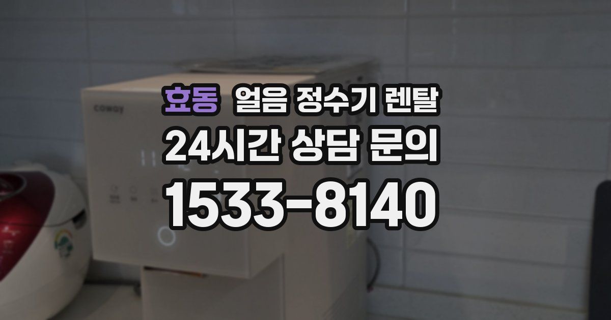 효동 얼음 정수기 렌탈