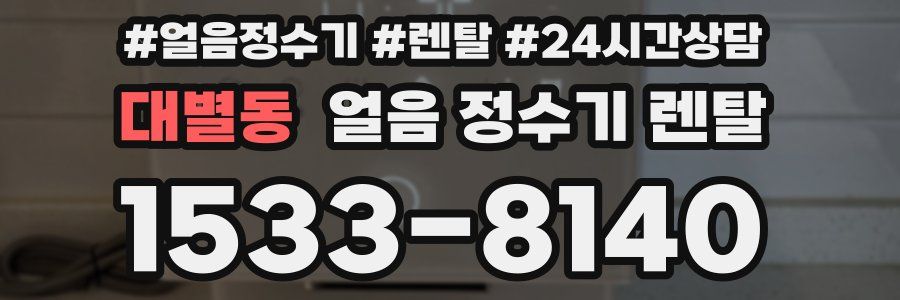 대별동 얼음 정수기 렌탈
