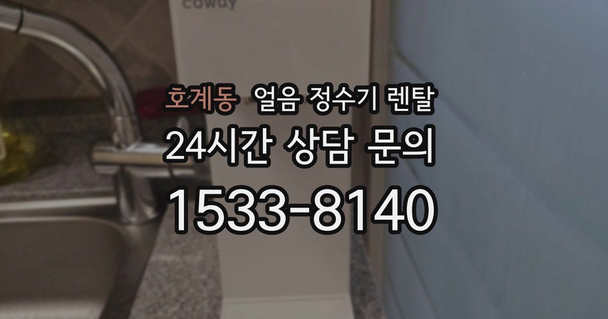 호계동 얼음 정수기 렌탈