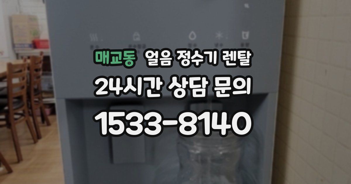 매교동 얼음 정수기 렌탈