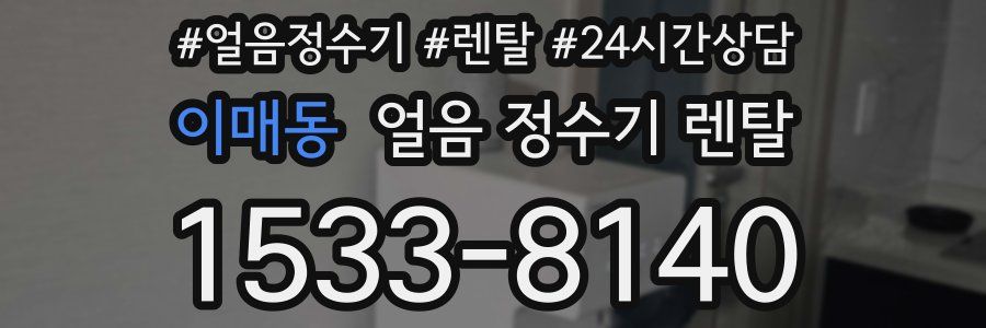 이매동 얼음 정수기 렌탈