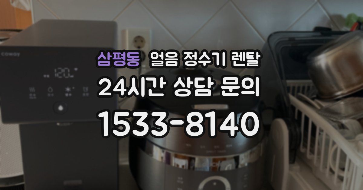 삼평동 얼음 정수기 렌탈