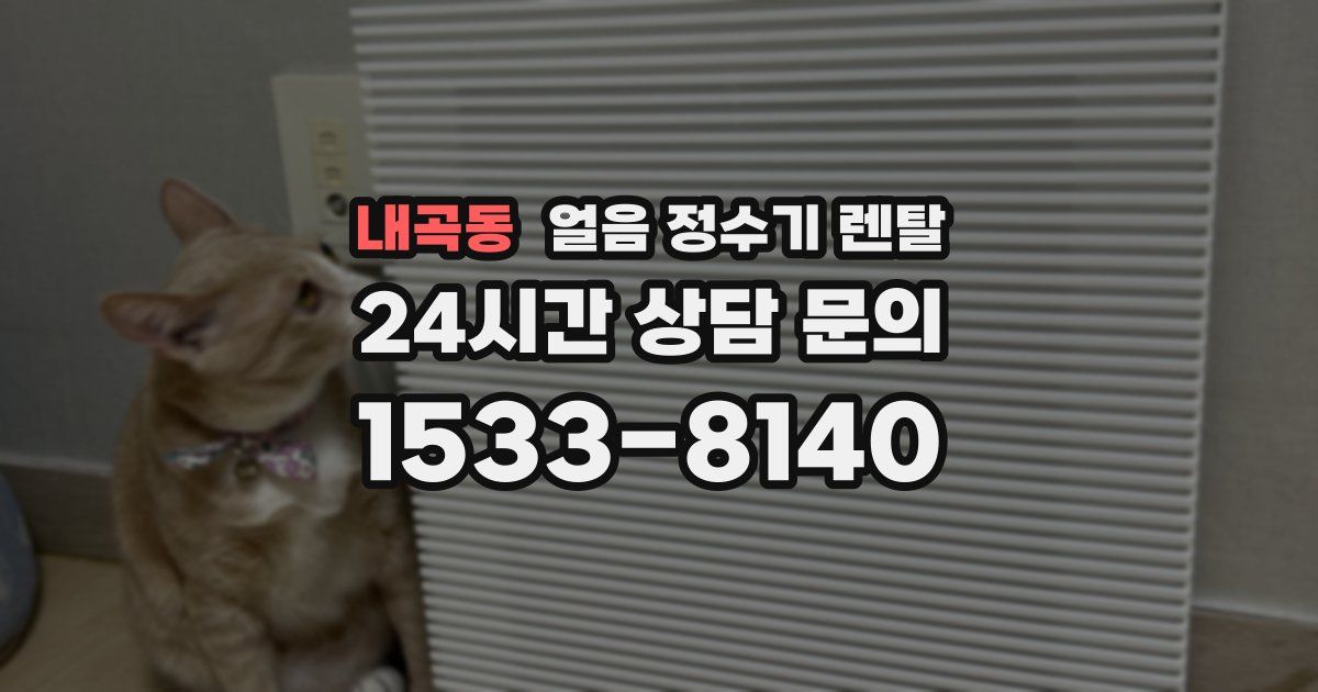 내곡동 얼음 정수기 렌탈