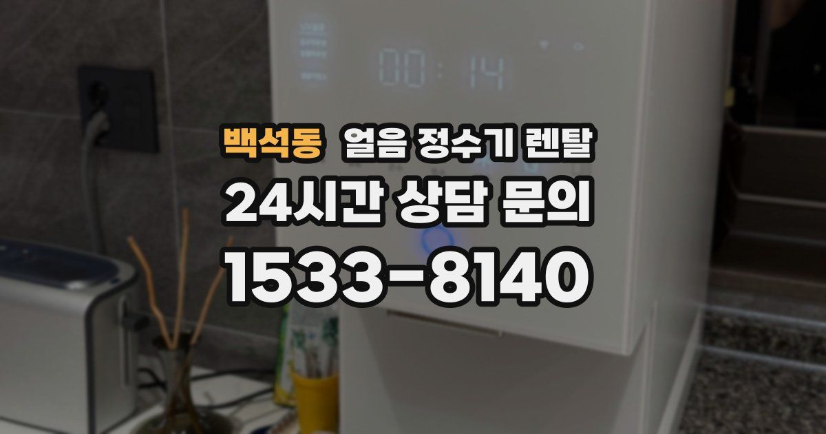 백석동 얼음 정수기 렌탈