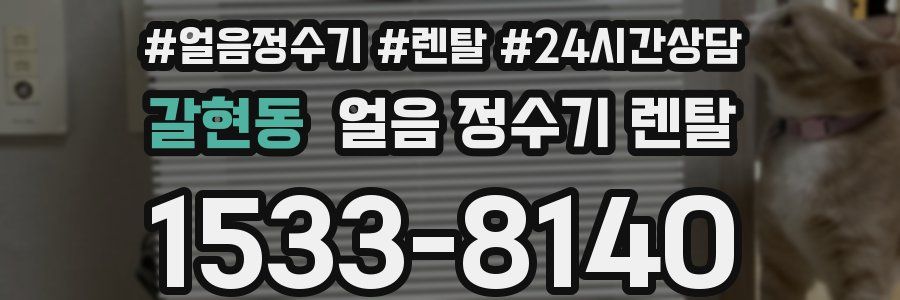 갈현동 얼음 정수기 렌탈