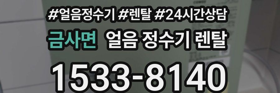 금사면 얼음 정수기 렌탈