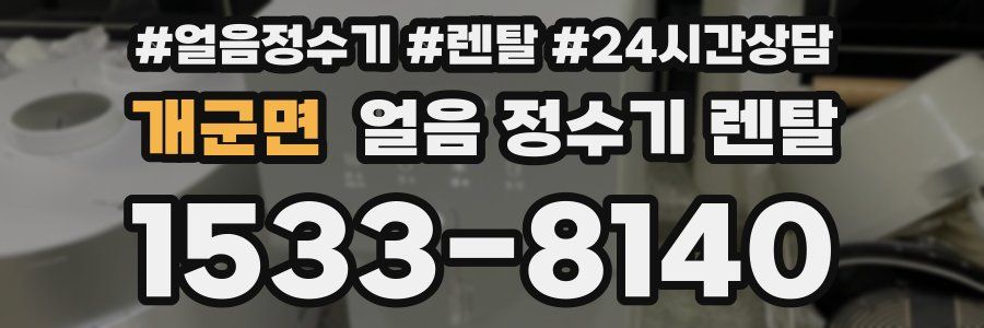 개군면 얼음 정수기 렌탈