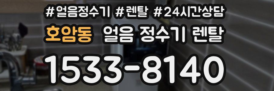 호암동 얼음 정수기 렌탈