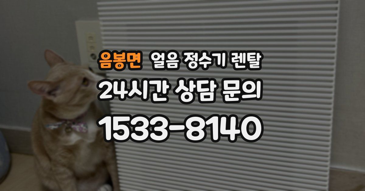 음봉면 얼음 정수기 렌탈