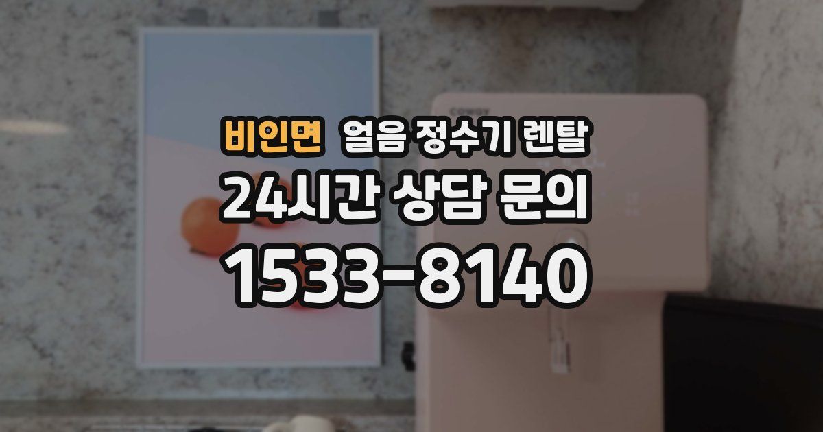 비인면 얼음 정수기 렌탈