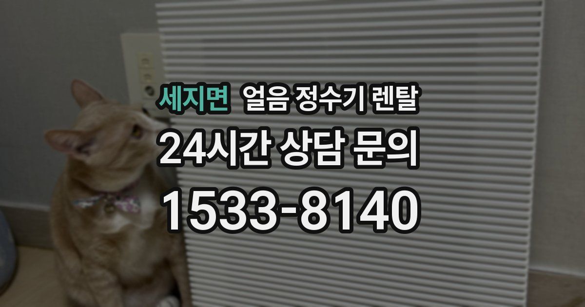 세지면 얼음 정수기 렌탈