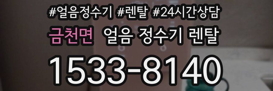 금천면 얼음 정수기 렌탈