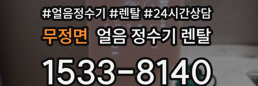 무정면 얼음 정수기 렌탈