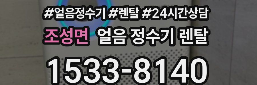 조성면 얼음 정수기 렌탈