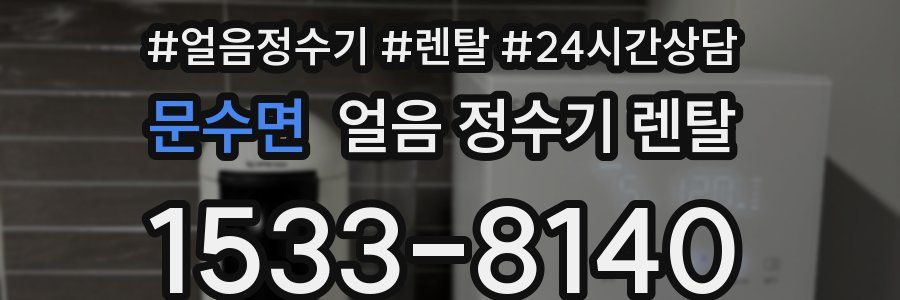 문수면 얼음 정수기 렌탈
