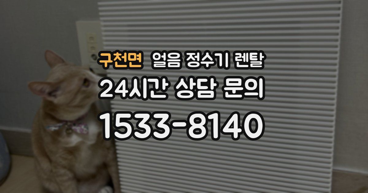 구천면 얼음 정수기 렌탈