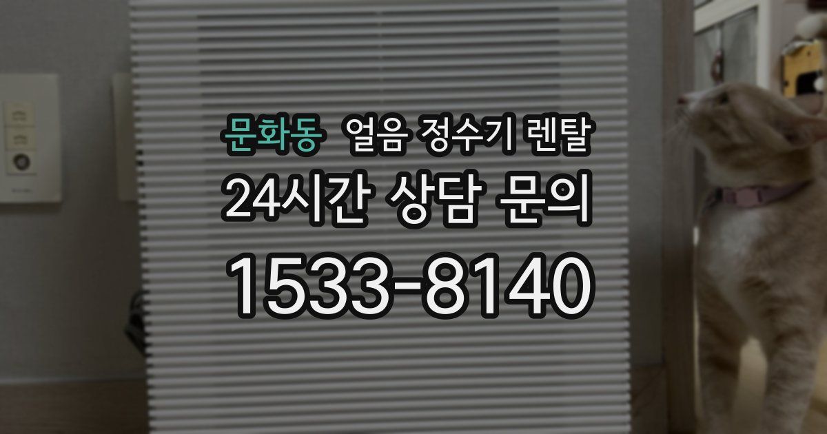 문화동 얼음 정수기 렌탈