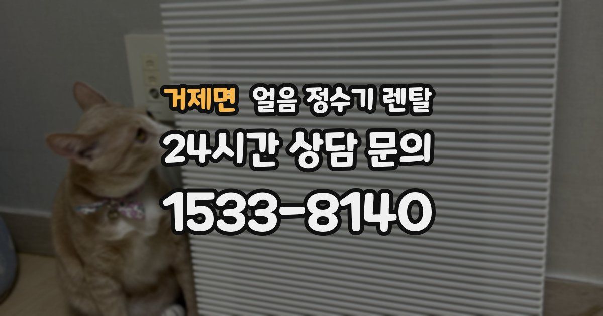 거제면 얼음 정수기 렌탈