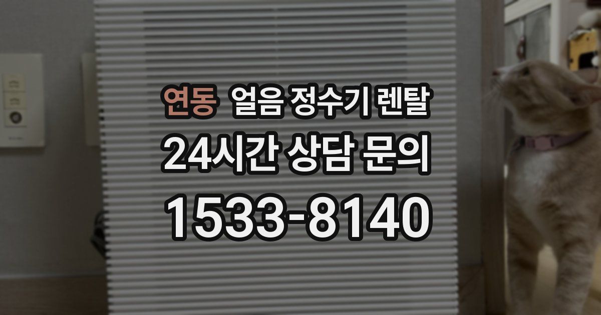 연동 얼음 정수기 렌탈