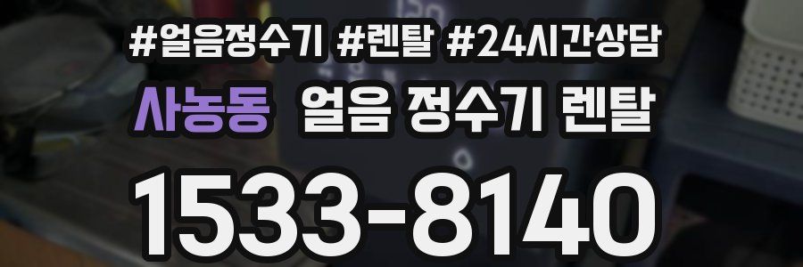 사농동 얼음 정수기 렌탈