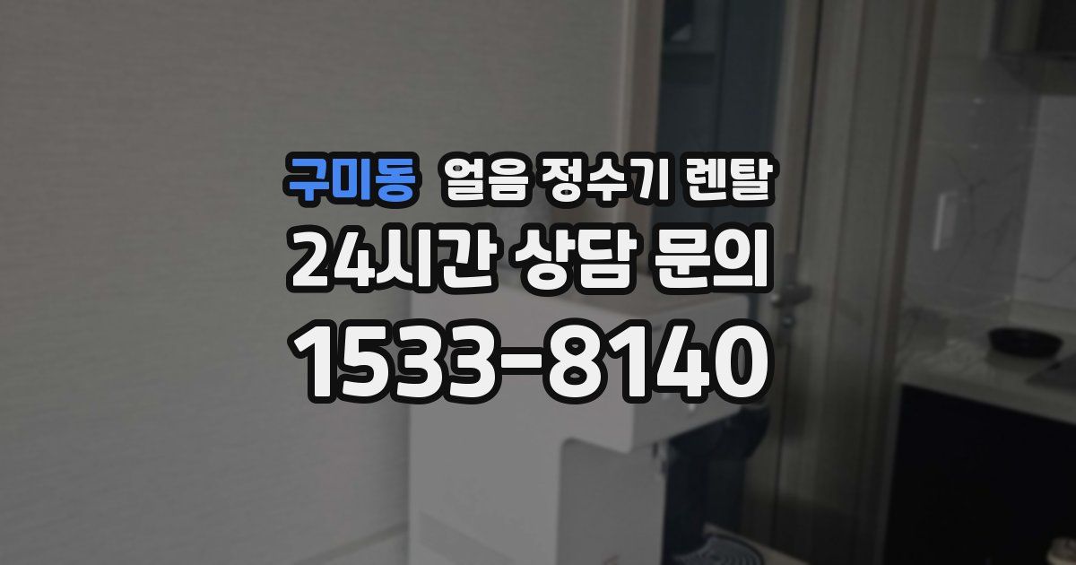 구미동 얼음 정수기 렌탈