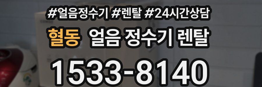 혈동 얼음 정수기 렌탈