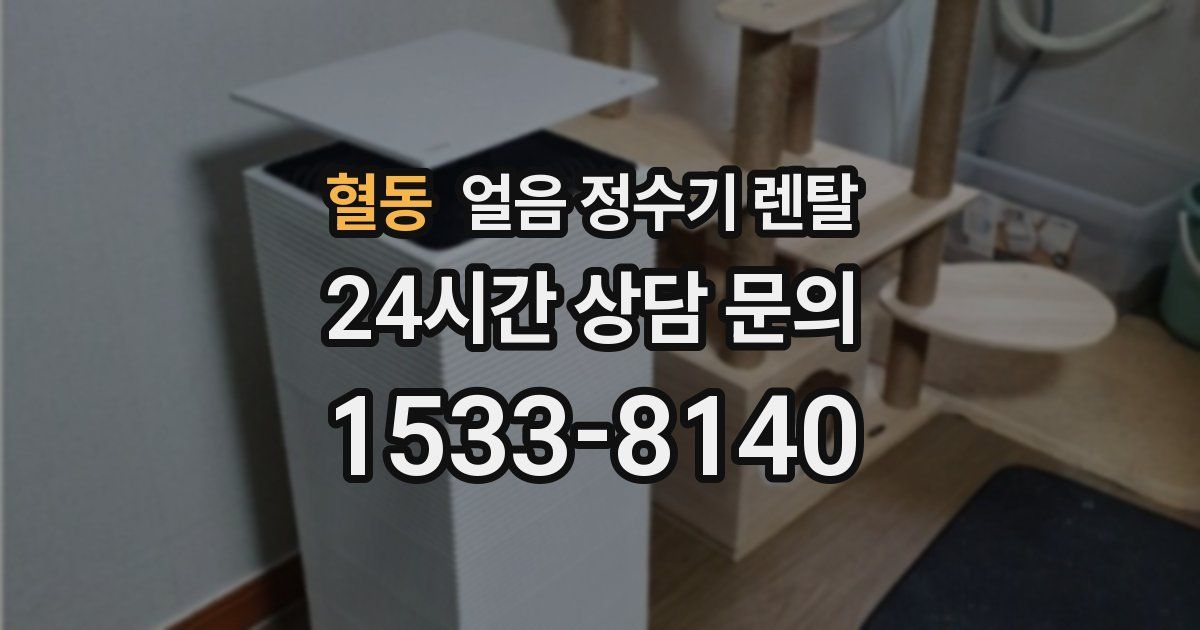 혈동 얼음 정수기 렌탈