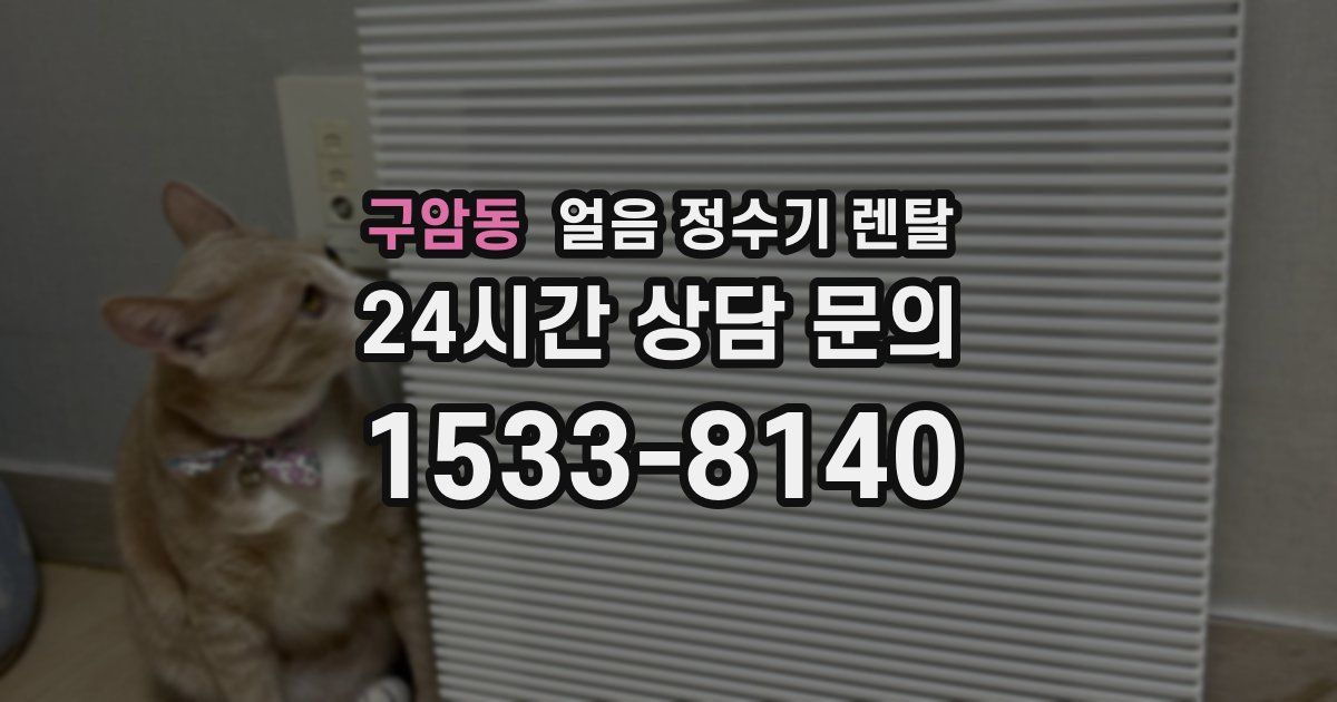 구암동 얼음 정수기 렌탈