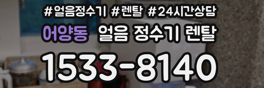 어양동 얼음 정수기 렌탈