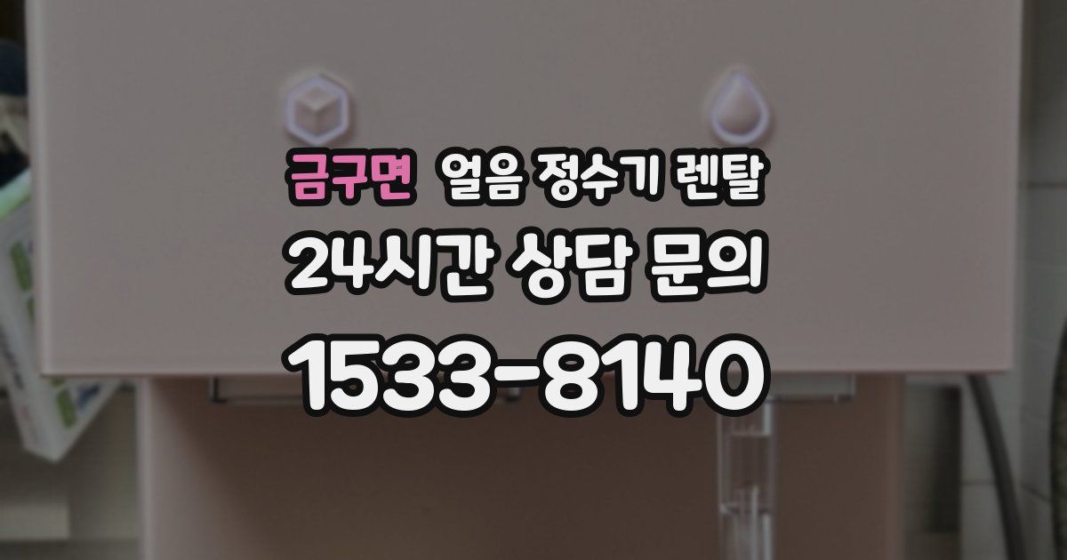 금구면 얼음 정수기 렌탈
