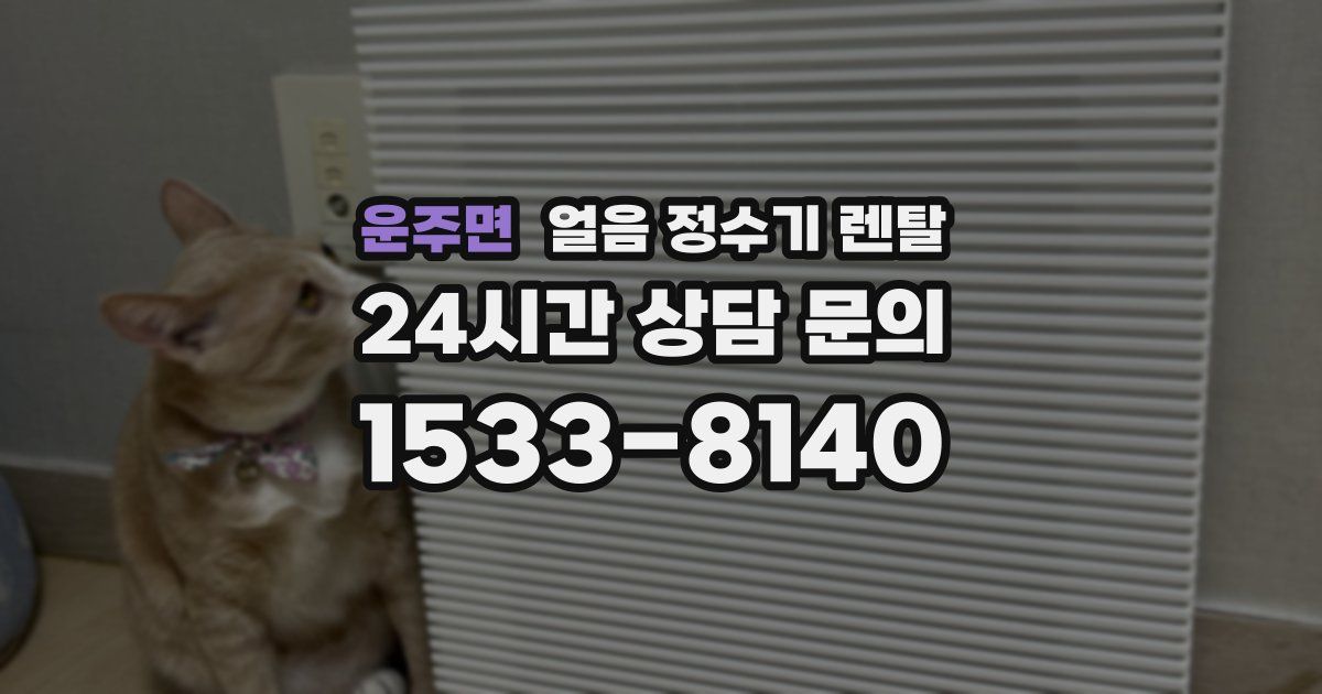 운주면 얼음 정수기 렌탈