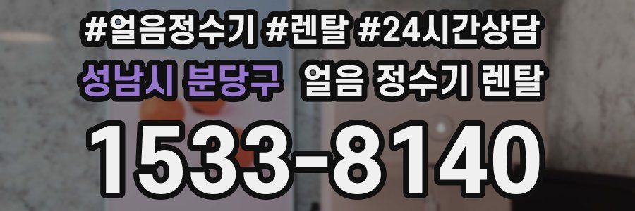 성남시 분당구 얼음 정수기 렌탈