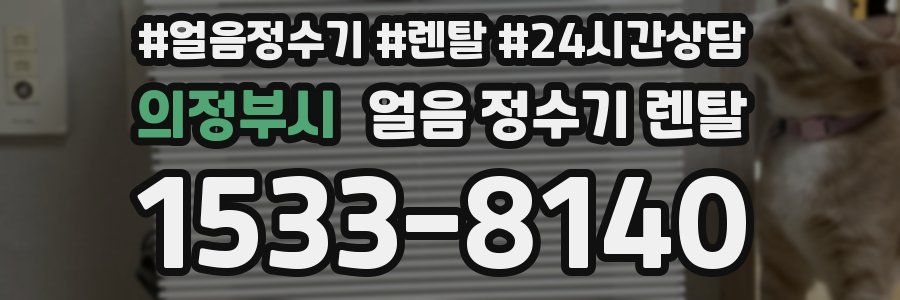 의정부시 얼음 정수기 렌탈