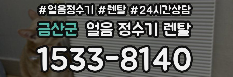 금산군 얼음 정수기 렌탈