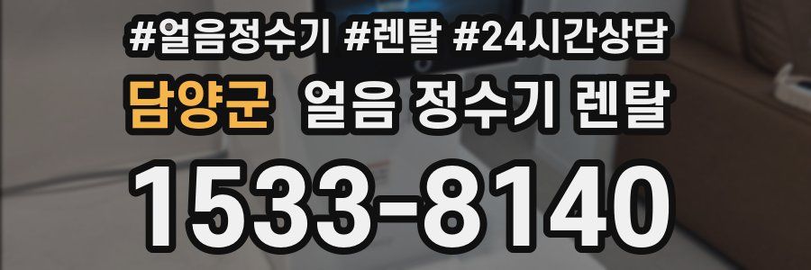 담양군 얼음 정수기 렌탈