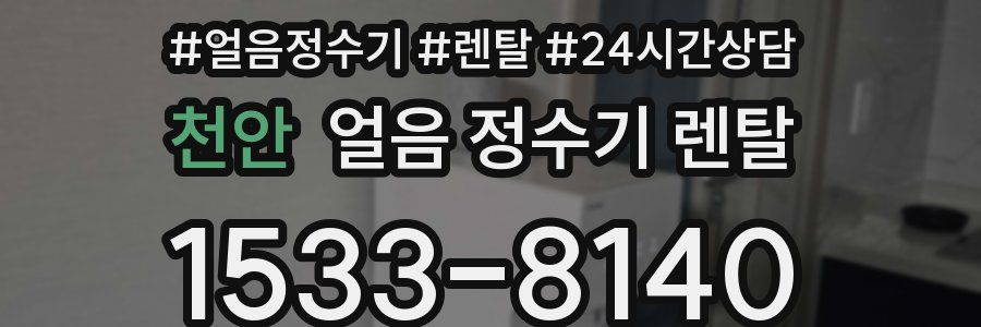 천안 얼음 정수기 렌탈