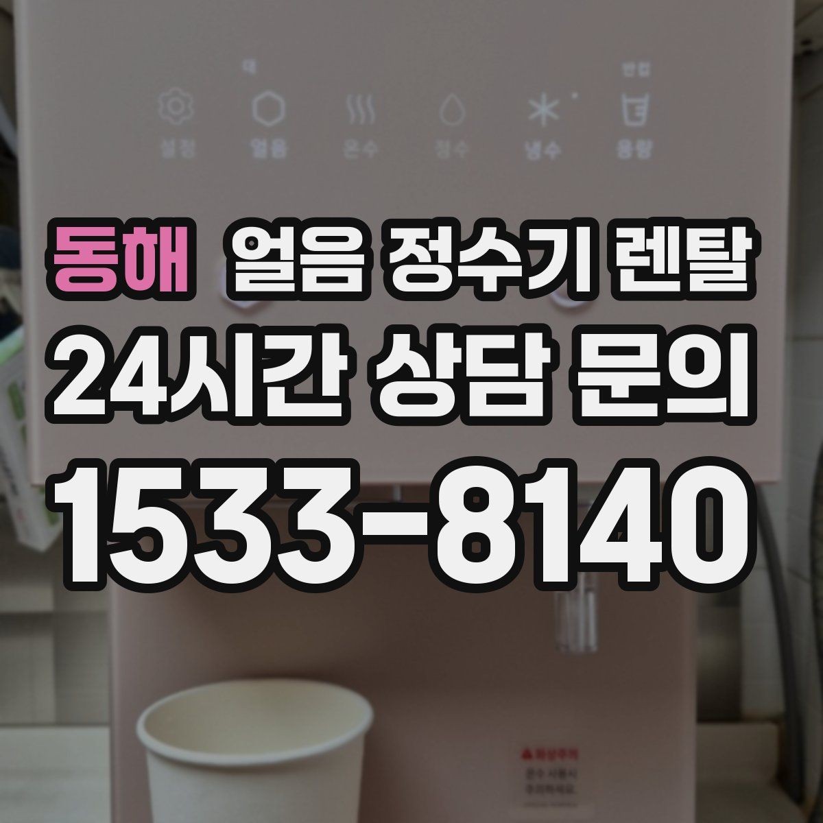 동해 얼음 정수기 렌탈 컵을 비스듬히 안 들어도 되는 구조 고르기